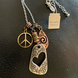 Pease love necklace NWT